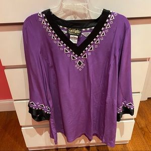 Bob Mackie 100% Silk Blouse